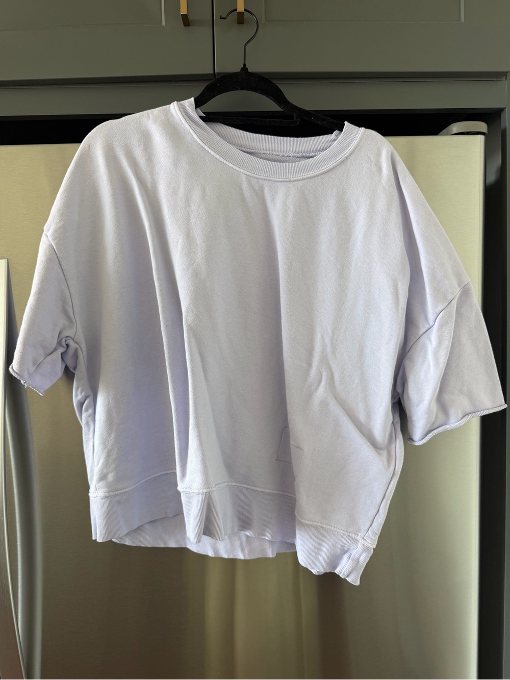 Daily Drills Oversized Short-Sleeve Crewneck Sweatshirt - Lilac